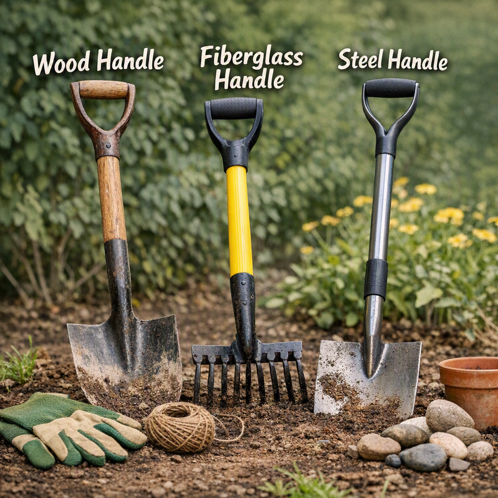Garden Tool Handle Materials: Wood vs Fiberglass vs Steel