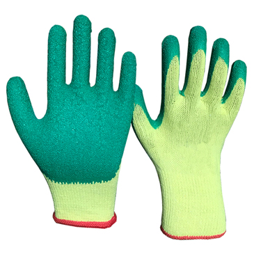 Latex foam coated glove