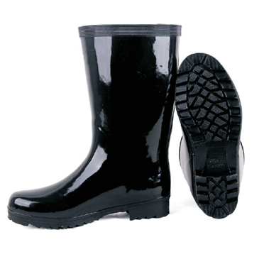 Black Rubber Rain Boots