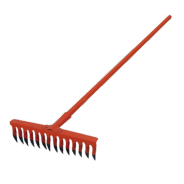 Red Long Handle Garden Rake