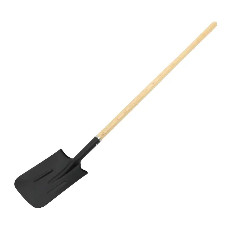 Wood handle square shovel head deep shovel trenching shovel