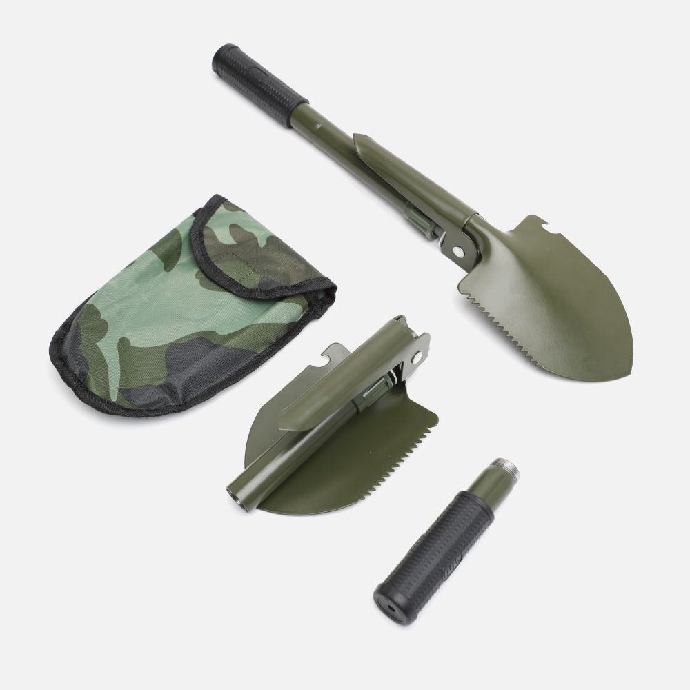 Folding Shovel with Pick & Compass